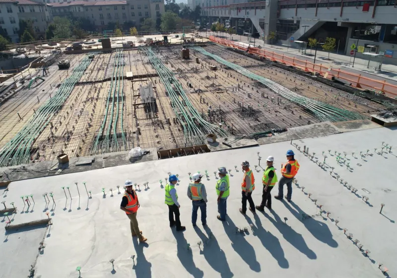 Engineers on a construction site