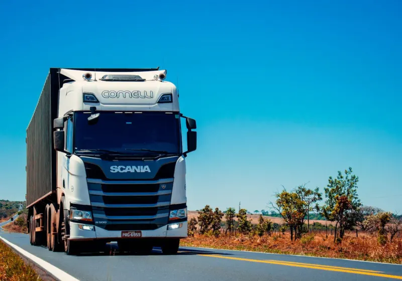 Truck on a highway